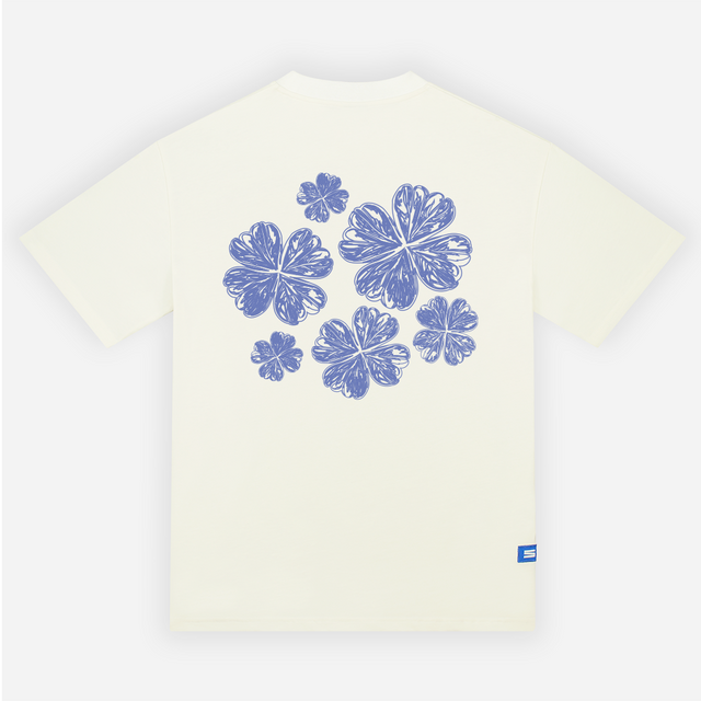 Clover Emblem T-shirt in Off-White