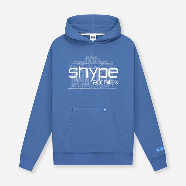 blue hoodie