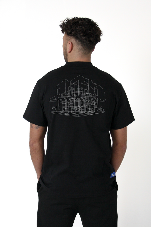 Modernist Blueprint T-shirt in Black