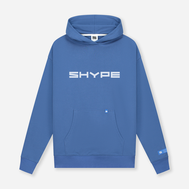 blue hoodie