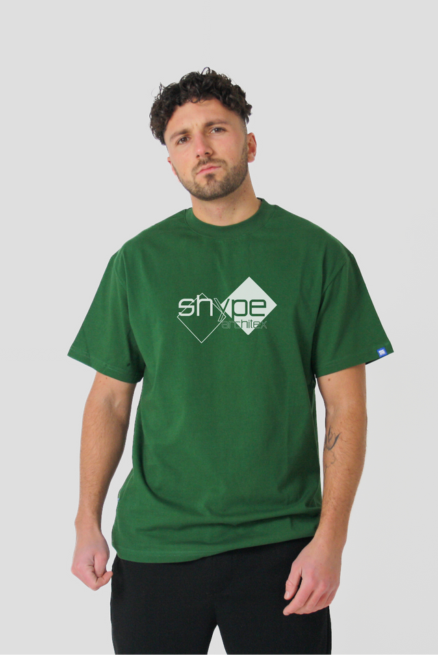 Structual Silhouette T-shirt in Racing Green