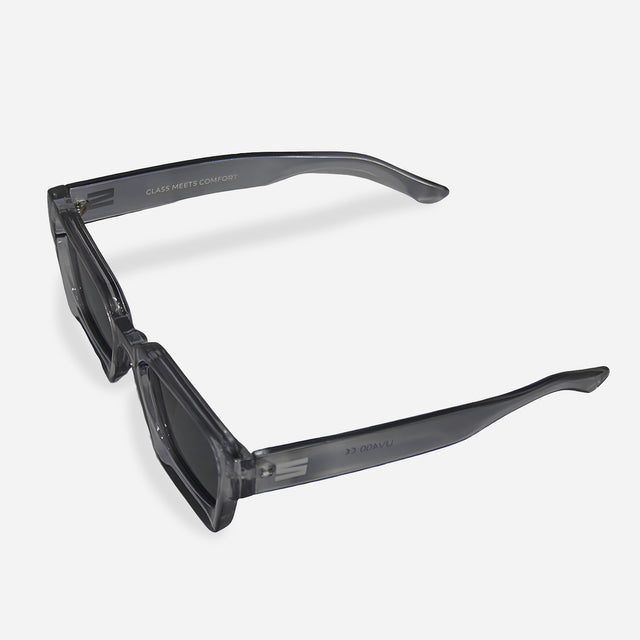 Square Vintage Sunglasses in Clear & Black