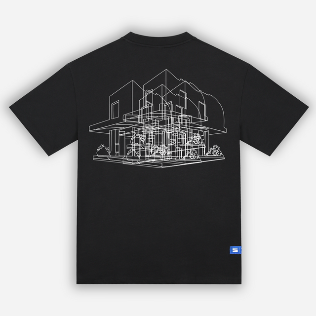 Modernist Blueprint T-shirt in Black