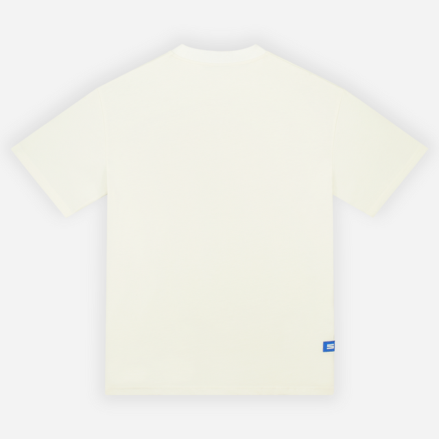 Retro Distressed T-shirt in Off-White