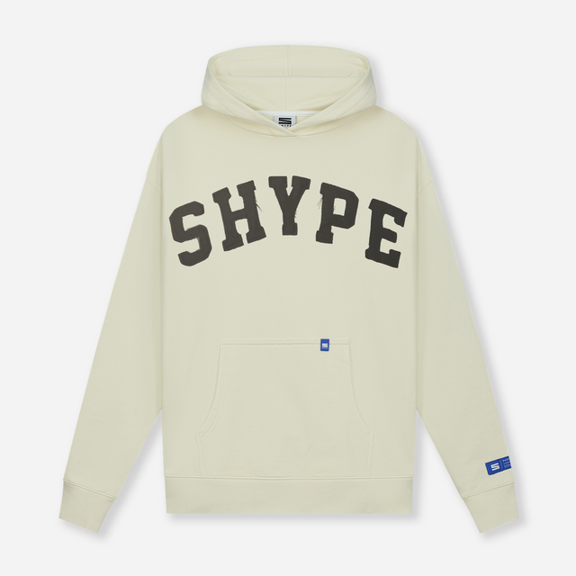 Retro Distressed Hoodie in Cream