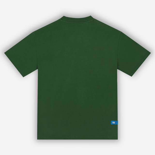 Retro Distressed T-shirt in Racing Green