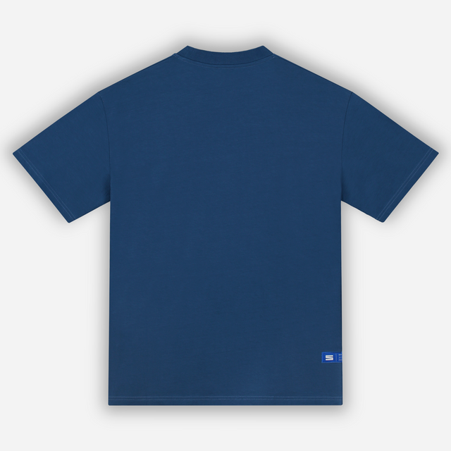 Structual Silhouette T-shirt in Blue Insignia