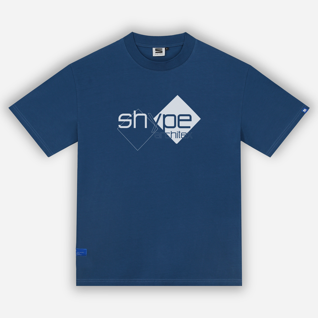 Structual Silhouette T-shirt in Blue Insignia